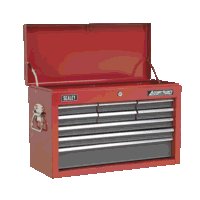Sealey AP22509BB Topchest 9 Drawer with Ball-Bearing Slides - Red/Grey