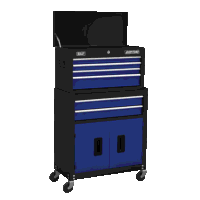 Sealey AP22B Topchest  Rollcab Combination 6 Drawer with Ball-Bearing Slides - Blue
