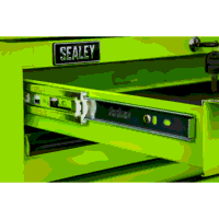 Sealey AP26029THV Mid-Box Tool Chest 2 Drawer with Ball-Bearing Slides - Green/Black