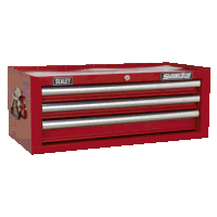 Sealey AP33339 Mid-Box Tool Chest 3 Drawer with Ball-Bearing Slides - Red