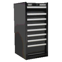 Sealey AP33589B Hang-On Chest 8 Drawer with Ball-Bearing Slides - Black