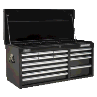 Sealey AP41149B Topchest 14 Drawer with Ball-Bearing Slides Heavy-Duty - Black