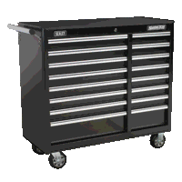 Sealey AP41169B Rollcab 16 Drawer with Ball-Bearing Slides Heavy-Duty - Black