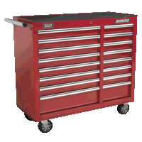 Sealey AP41169 Rollcab 16 Drawer with Ball-Bearing Slides Heavy-Duty - Red
