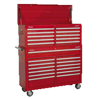 Sealey AP52COMBO1 Tool Chest Combination 23 Drawer with Ball-Bearing Slides - Red
