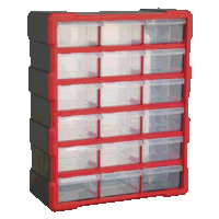 Sealey APDC18R Cabinet Box 18 Drawer - Red/Bl...
