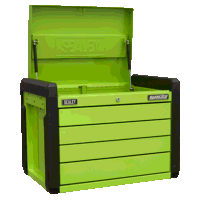 Sealey APPD4G 4 Drawer Push-to-Open Topchest with Ball-Bearing Slides - Green