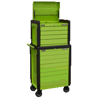 Sealey APPDSTACKG Topchest  Rollcab Combination 11 Drawer Push-To-Open - Green
