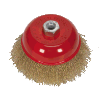 Sealey CBC125 Brassed Steel Crimped Wire Cup ...