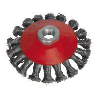 Sealey CWB100 Conical Wire Brush 100mm M10 x 1.5mm