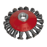 Sealey CWB101 Conical Wire Brush 100mm M14 x 2mm