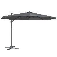 Sealey DG267 Dellonda 3m Garden/Patio Cantilever Parasol/Umbrella with Crank Handle, Tilt, 360 Rotation and Cover, Grey