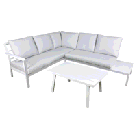 Sealey DG53 Dellonda Kyoto White 3-Piece Outd...