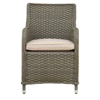Sealey DG64 Dellonda Chester Rattan Wicker Garden Dining Chairs with Cushion, Brown