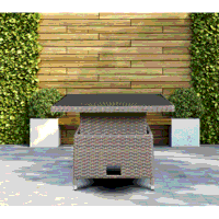 Sealey DG73 Dellonda Chester Rattan Wicker Adjustable Outdoor Dining Table, Brown