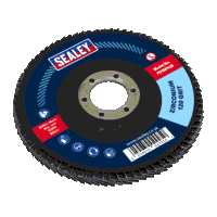 Sealey FD100120 Flap Disc Zirconium 100mm x 16mm Bore 120 Grit (Pack of 1)