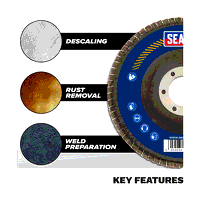 Sealey FD11540 Flap Disc Zirconium 115mm x 22mm Bore 40 Grit (Pack of 1)