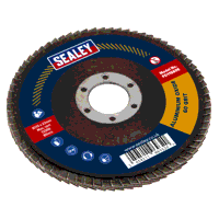 Sealey FD11560E10 60Grit Flap Discs Aluminium Oxide 115mm 22mm Bore (Pack of 10)