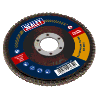 Sealey FD11560E Flap Disc Aluminium Oxide 115mm x 22mm Bore 60 Grit (Pack of 1)