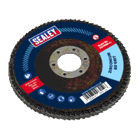 Sealey FD11560 Flap Disc Zirconium 115mm...