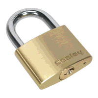 Sealey PL102 Brass Body Padlock 50mm