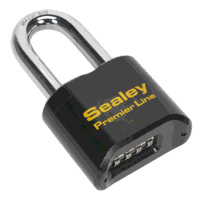 Sealey PL603L Steel Body Combination Padlock Long Shackle 62mm