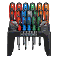 Sealey S01090 Screwdriver, Hex Key  Bit Set 44pc