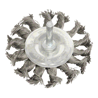 Sealey TKFBS75 Twist Knot Wire Flat Brush 75mm with 6mm Shaft