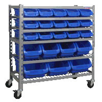 Sealey TPS22 Mobile Bin Storage System 22 Bin...