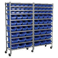 Sealey TPS72 Mobile Bin Storage System 72 Bins