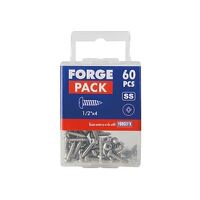 Self-Tapping Screw Pozi Compatible Pan A2 SS 1/2in x 4 ForgePack 60
