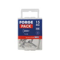 Self-Tapping Screw Pozi Compatible Pan A2 SS 1in x 10 ForgePack 15