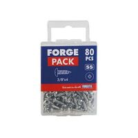 Self-Tapping Screw Pozi Compatible Pan A2 SS 3/8in x 4 ForgePack 80