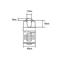 Squire CP40CS Combination Padlock 4-Wheel Closed Shackle 40mm