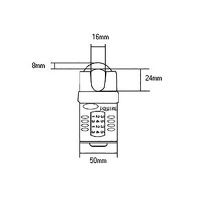 Squire CP50CS Combination Padlock 4-Wheel Closed Shackle 50mm