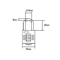 Squire CP50 Combination Padlock 4-Wheel 50mm