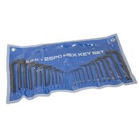 BlueSpot Tools Metric  Imperial Hexagon Key Pouch Set, 25 Piece