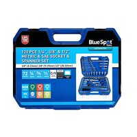 BlueSpot Tools 1/2in, 3/8in  1/4in Metric Socket Set, 120 Piece