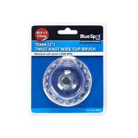 BlueSpot Tools Twist Knot Cup Brush 75mm M14 X 2