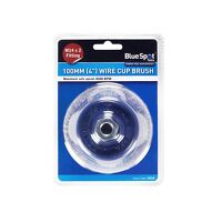 BlueSpot Tools Steel Wire Cup Brush 100mm M14 X 2