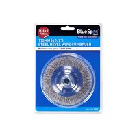 BlueSpot Tools Steel Bevel Wire Cup Brush 115mm M14 X 2