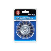 BlueSpot Tools Flat Twist Knot Wire Wheel 75mm
