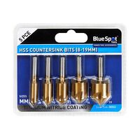 BlueSpot Tools HSS Titanium Countersink Bit Set, 5 Piece