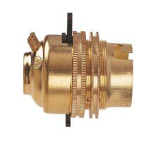 Dencon BC Brass 1/2in Switched Lamp Holder