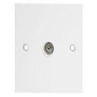 Dencon Single Flush Coax TV Socket White