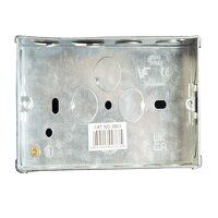 Dencon Metal Back Box 2-Gang 35mm