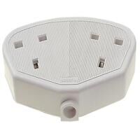 Dencon Rubber Trailing Socket 13A 2-Gang Whit...