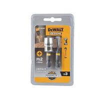 DEWALT Impact Torsion Bits PH2 x 50mm (x2) and Magnetic Screwlock Sleeve