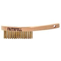 Faithfull Brass Scratch Brush, Three Row