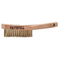 Faithfull Brass Scratch Brush, Four Row